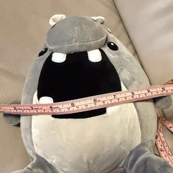 Gray Hippo Plush Toy Jazware 10 Jungle Hippo Stuffed Animal Plush New With Tag - Picture 7 of 7